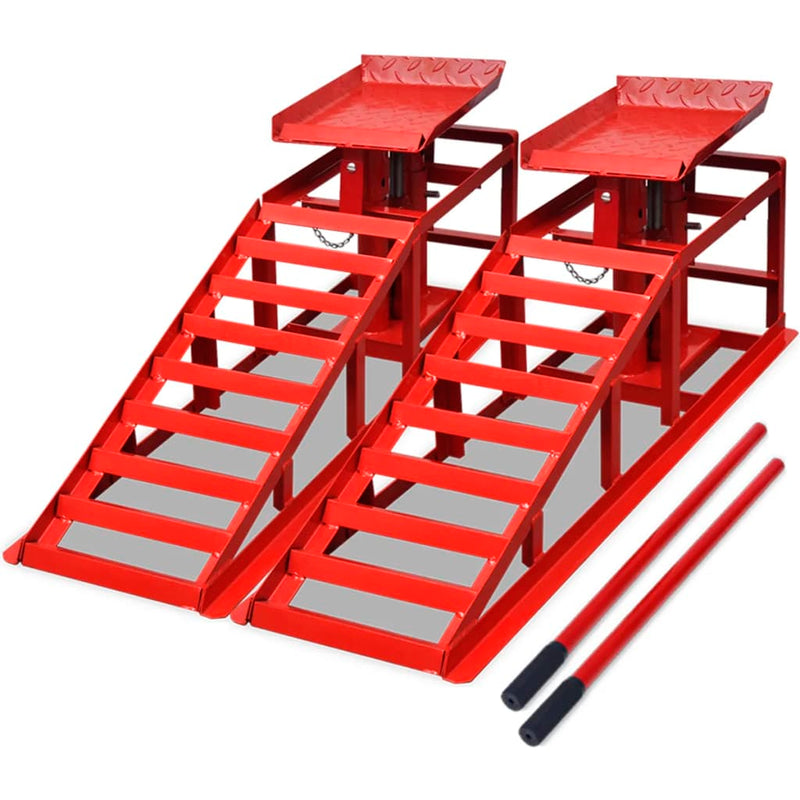 Load image into Gallery viewer, VidaXL Autoreparatie oprijplaten 2 st staal rood
