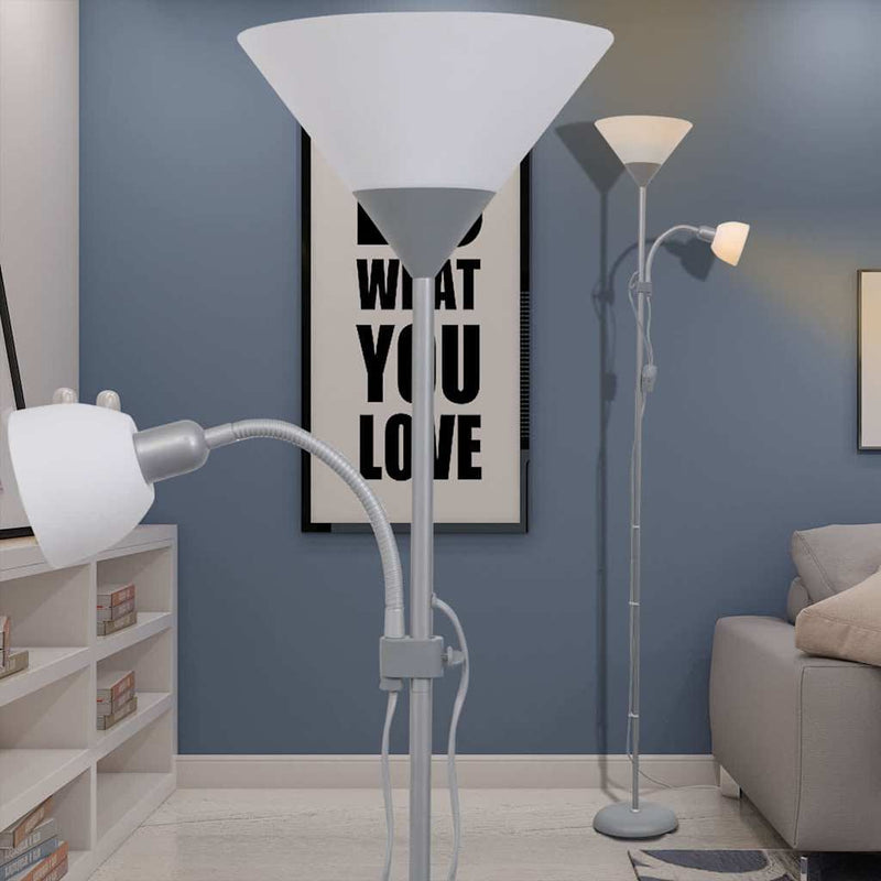 Afbeelding laden in galerijviewer, Vidaxl vloerlamp grijs
