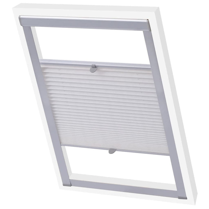 Load image into Gallery viewer, Vidaxl rolgordijn geplooid wit 104
