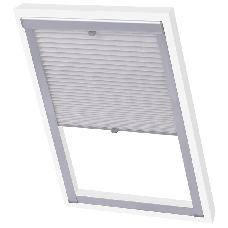 Load image into Gallery viewer, Vidaxl rolgordijn geplooid wit c04
