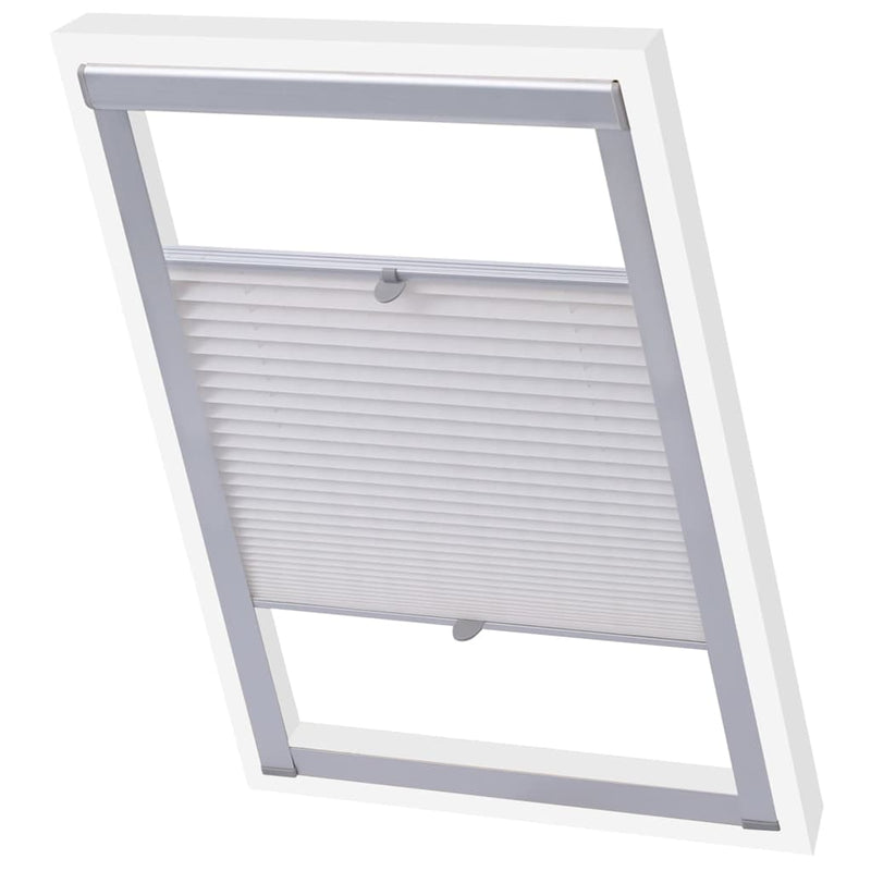 Load image into Gallery viewer, Vidaxl rolgordijn geplooid wit m08 308
