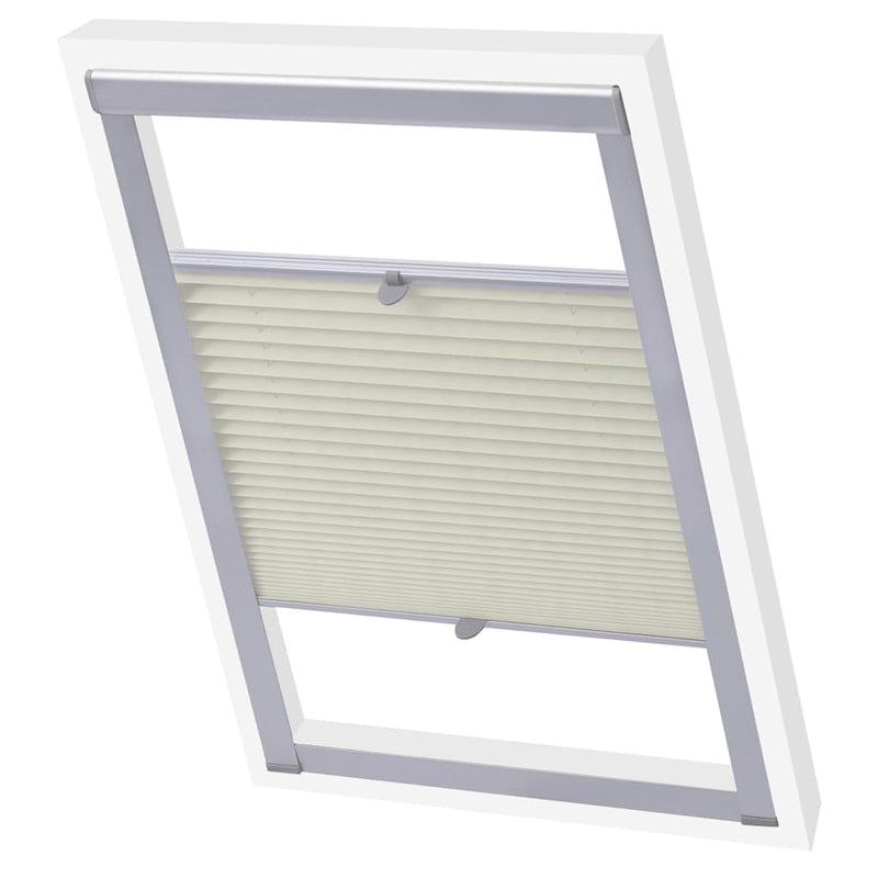 Load image into Gallery viewer, Vidaxl rolgordijn geplooid crème m06 306

