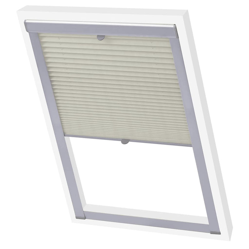 Load image into Gallery viewer, Vidaxl rolgordijn geplooid crème m06 306
