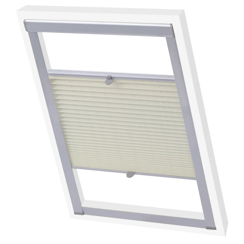 Load image into Gallery viewer, VidaXL Rolgordijn geplooid crème M08 308
