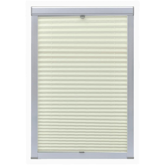 Vidaxl rolgordijn geplooid crème s08 608