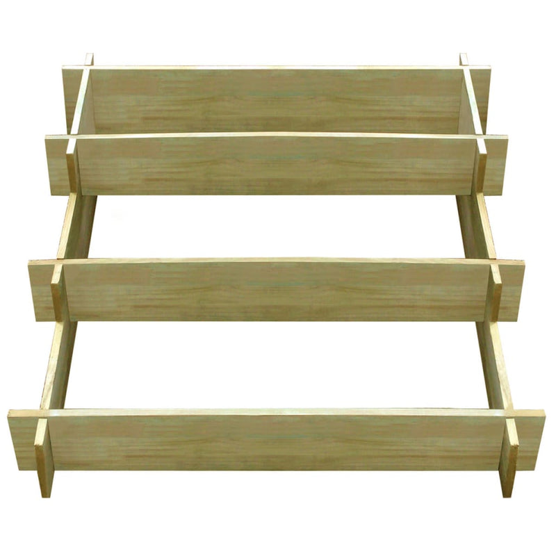 Load image into Gallery viewer, VidaXL Plantenbak drielaags 90x90x35 cm geïmpregneerd hout
