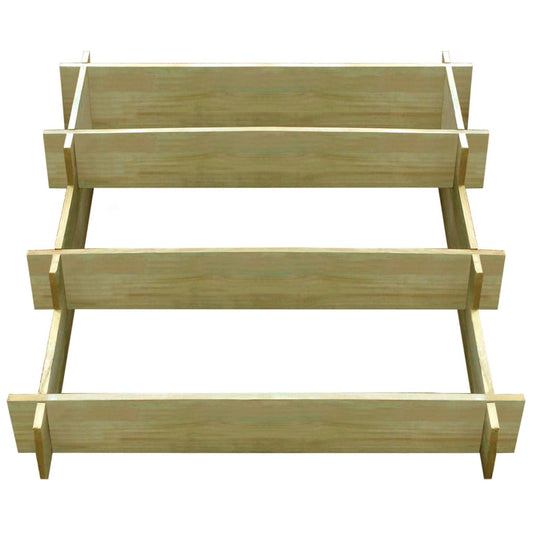 VidaXL Plantenbak drielaags 90x90x35 cm geïmpregneerd hout
