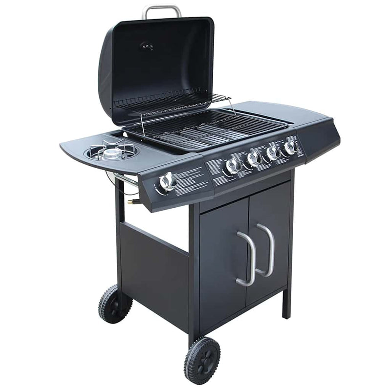 Load image into Gallery viewer, Vidaxl gasbarbecue 4+1 kookzone zwart
