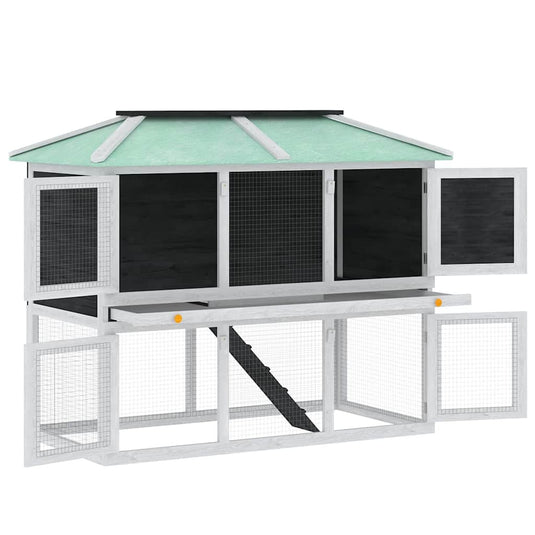 Vidaxl dierenhok twee verdiepingen hout