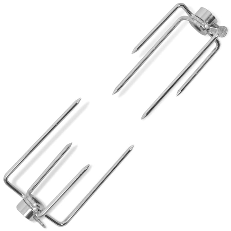 Load image into Gallery viewer, Vidaxl bbq draaispit vorken 2 stuks staal
