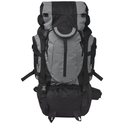 VidaXL Rugzak hiking XXL 75 L zwart en grijs