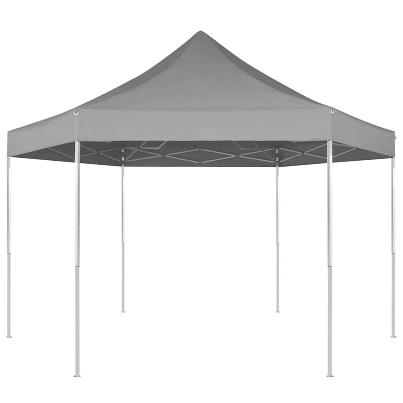 Chargez l'image dans la visionneuse de la galerie, Vidaxl partytent pop-up zeshoekig inklapbaar 3,6x3,1 m grijs
