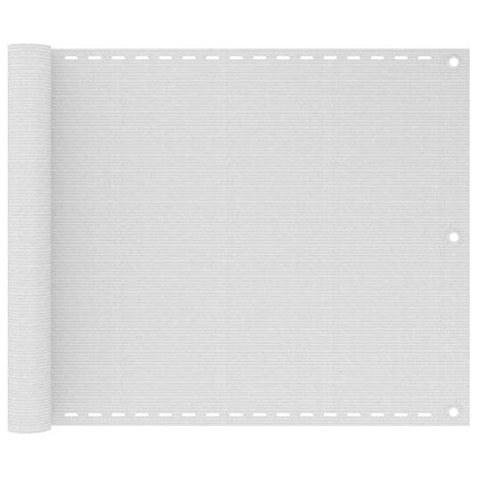 VidaXL Balkonscherm HDPE 75x400 cm wit