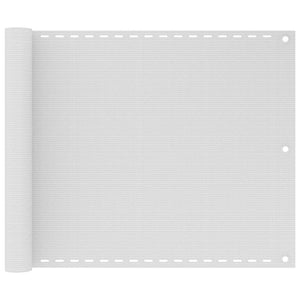 VidaXL Balkonscherm HDPE 75x600 cm wit
