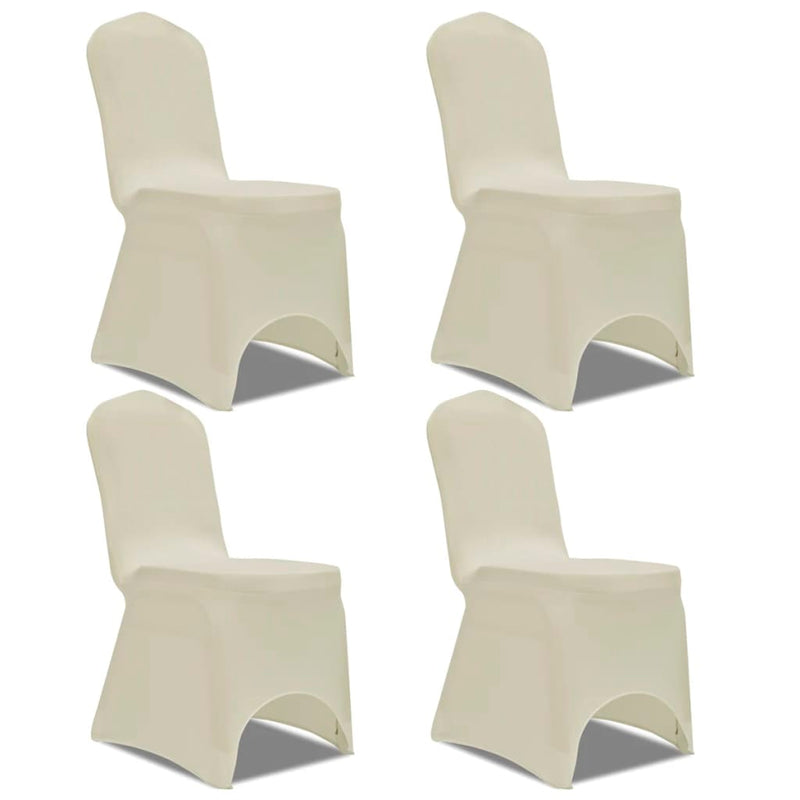 Load image into Gallery viewer, Vidaxl stoelhoes stretch 4 stuks crèmekleurig
