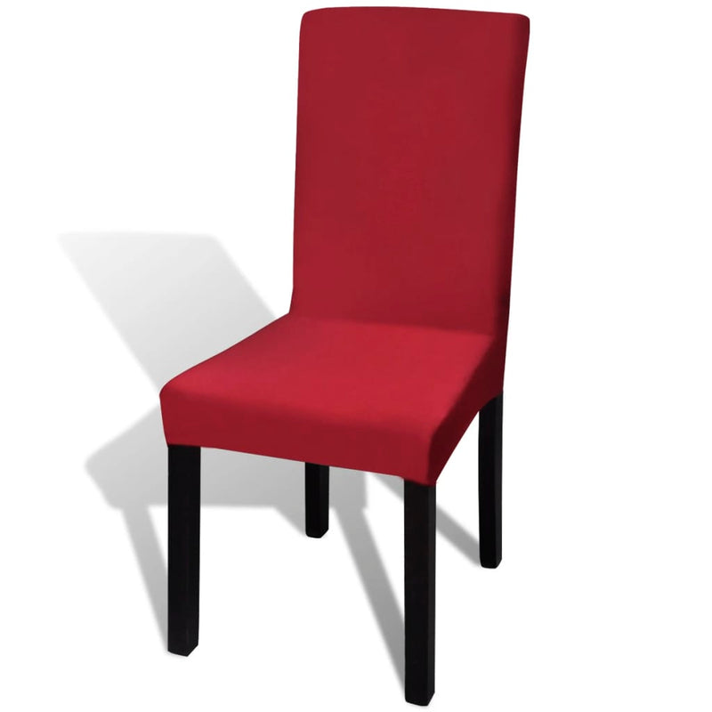 Load image into Gallery viewer, Vidaxl stoelhoezen 4 st stretch recht bordeaux
