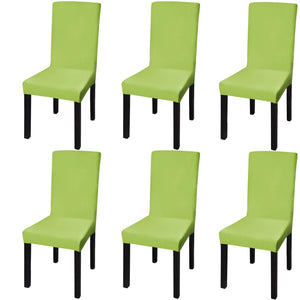 Vidaxl stoelhoezen 6 st stretch recht groen
