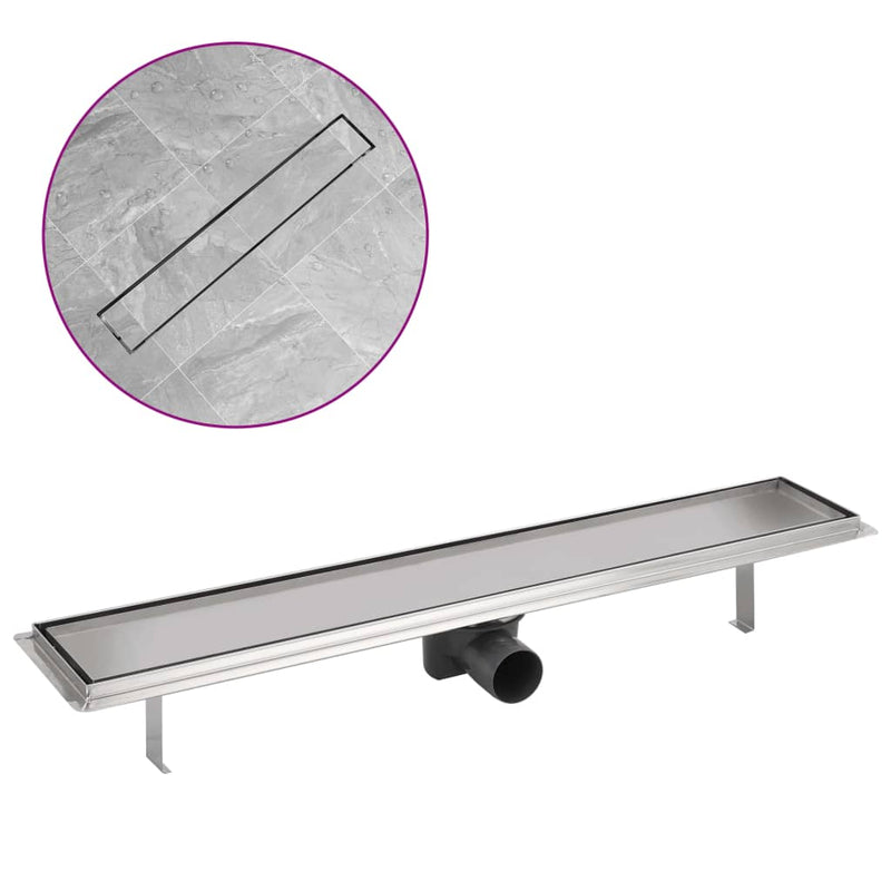 Load image into Gallery viewer, VidaXL Doucheputje rechthoekig 730 x 140 mm roestvrij staal
