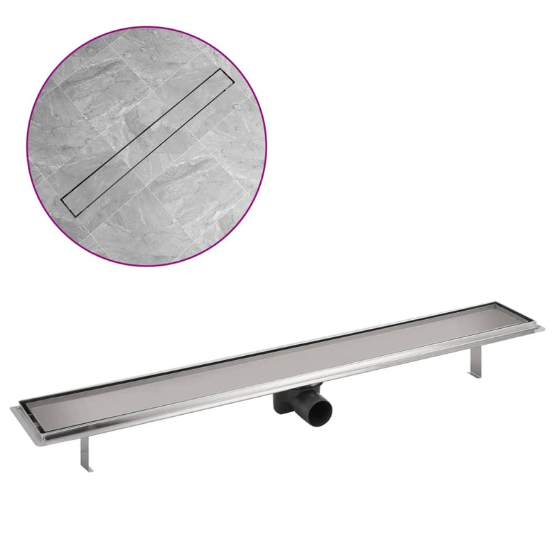 Load image into Gallery viewer, Vidaxl doucheafvoer rechthoekig 930x140 mm roestvrij staal
