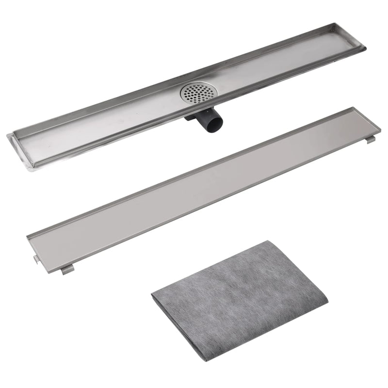 Load image into Gallery viewer, Vidaxl doucheafvoer rechthoekig 930x140 mm roestvrij staal

