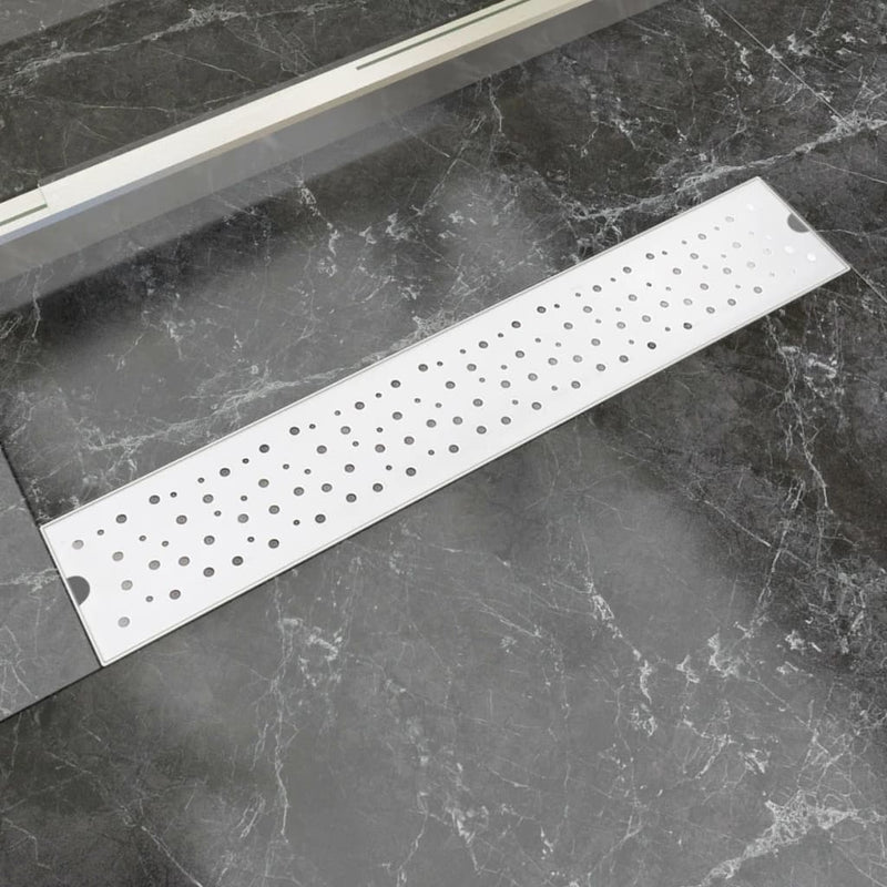 Load image into Gallery viewer, Vidaxl doucheafvoer rechthoekig bubbel 630x140 mm roestvrij staal
