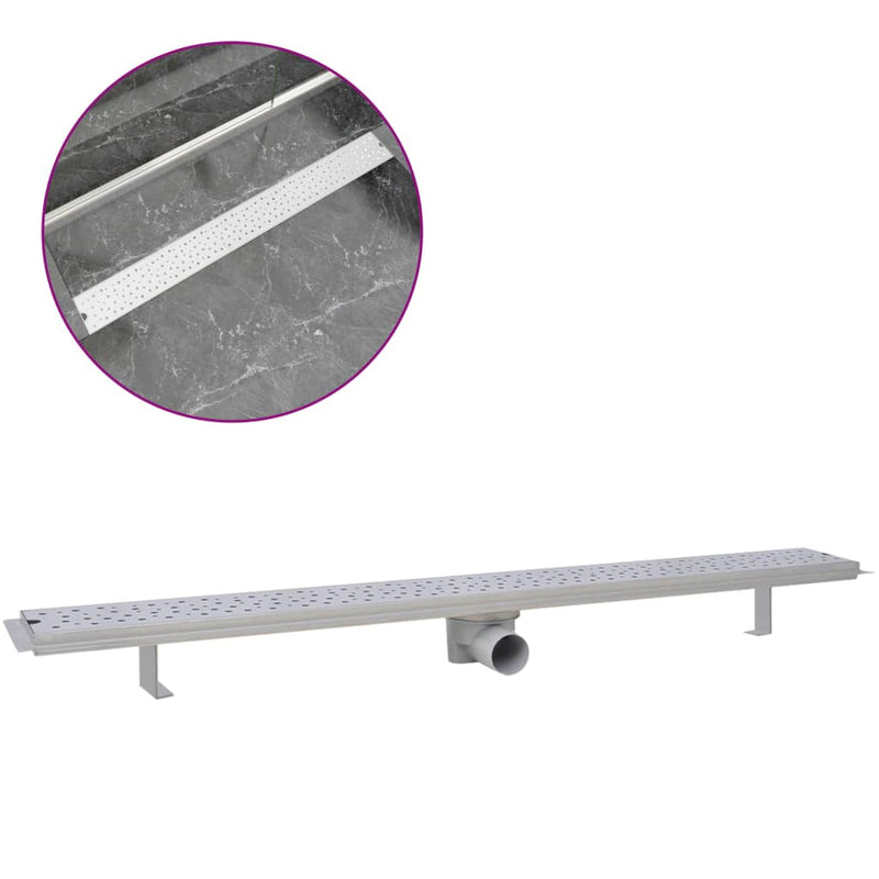 Load image into Gallery viewer, Vidaxl doucheafvoer rechthoekig bubbel 1030x140 mm roestvrij staal
