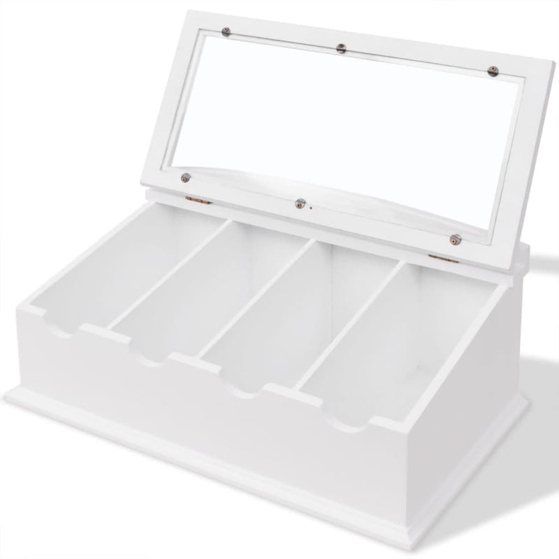 Load image into Gallery viewer, Vidaxl besteklade mdf wit barok stijl
