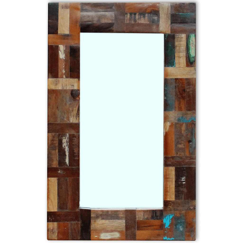 Chargez l'image dans la visionneuse de la galerie, Vidaxl spiegel 80x50 cm massief gerecycled hout
