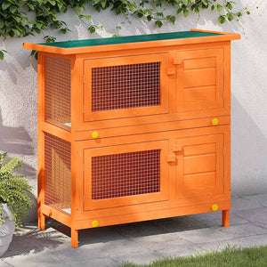 Vidaxl buitenkonijnenhok voor kleine huisdieren, 4 deuren, hout