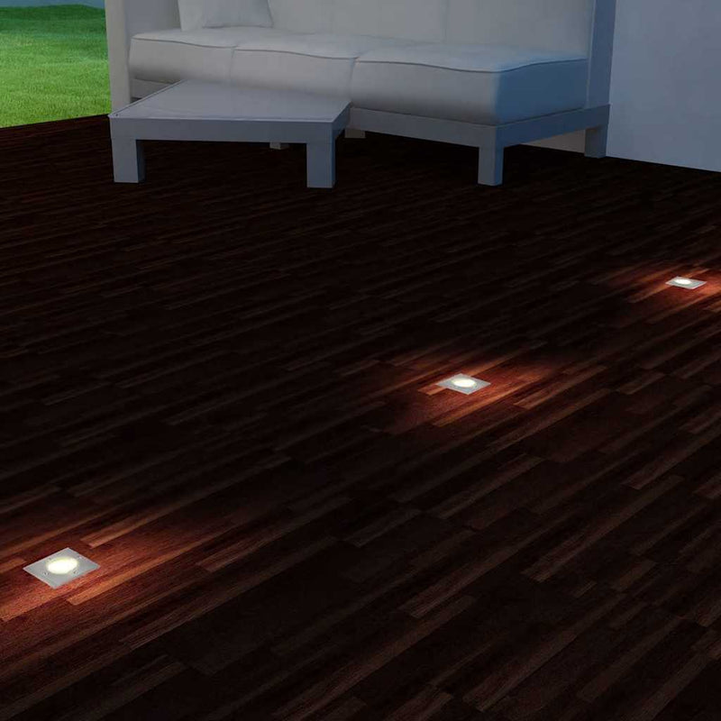 Chargez l'image dans la visionneuse de la galerie, Vidaxl led-grondspots buiten 3 stuks vierkant
