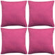 VidaXL Kussenhoezen 4 stuks linnen look roze 80x80 cm