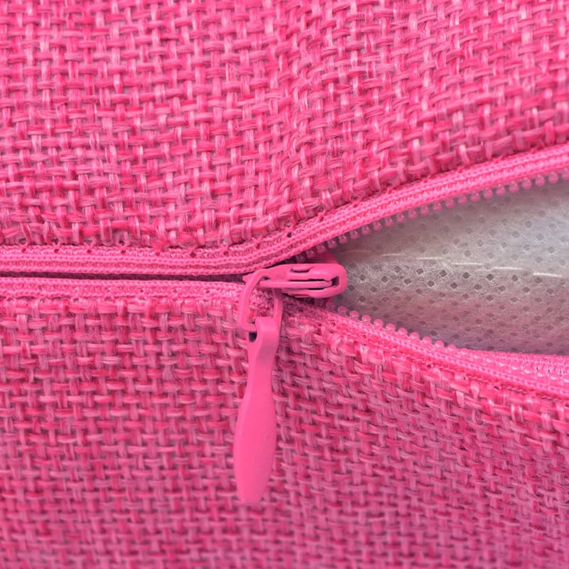 Load image into Gallery viewer, VidaXL Kussenhoezen 4 stuks linnen look roze 80x80 cm
