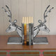 Vidaxl boekensteunen herten 2 stuks aluminium zilver
