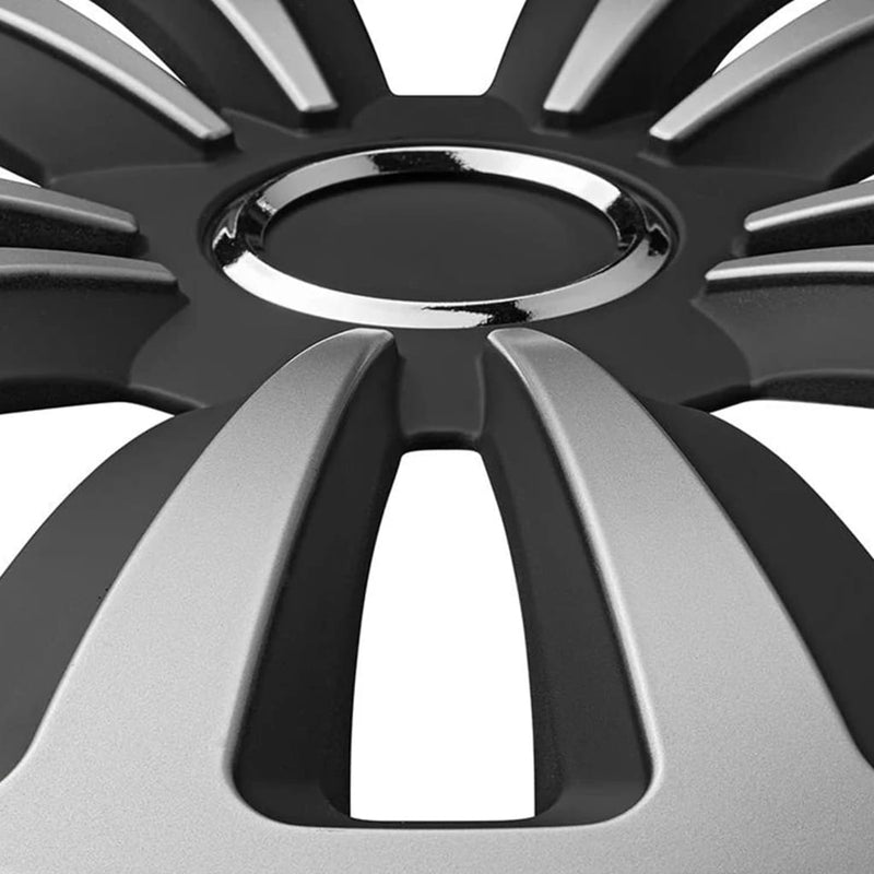 Load image into Gallery viewer, Proplus wieldoppen 4 st terra 15'' zilverkleurig en zwart
