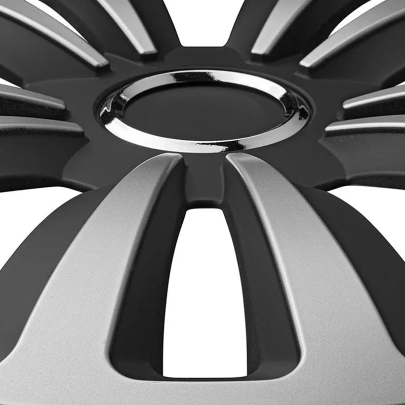 Load image into Gallery viewer, Proplus wieldoppen 4 st terra 16'' zilverkleurig en zwart

