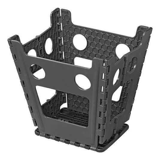 opvouwbaar opstapje zwart grijs 29 x 21,5 x 39,5 cm