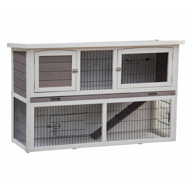 @pet konijnenhok bigfoot 137x50x85 cm hout wit