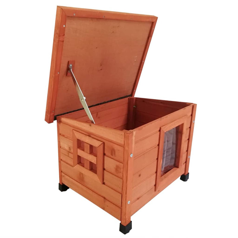 Load image into Gallery viewer, @pet kattenhok voor buiten xl 68,5x54x51,5 cm hout bruin
