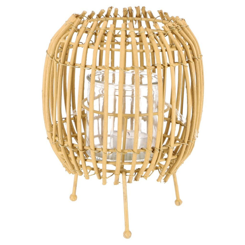 Load image into Gallery viewer, Overige merken lantaarn rattan 20 cm beige zwart assorti
