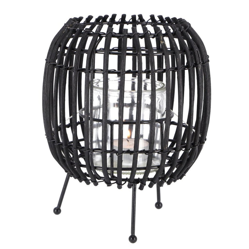 Load image into Gallery viewer, Overige merken lantaarn rattan 20 cm beige zwart assorti
