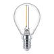 Philips led kogellamp transparant - 15 w - e14 - warmwit licht
