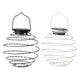 Lumineo solar led hanglamp 16 cm ijzerdraad zwart wit