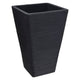 Progarden bloempot geribbeld 55 cm antracietkleurig