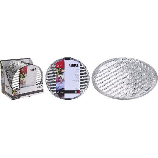 Bbq barbecue grillschalen rond 3stuks