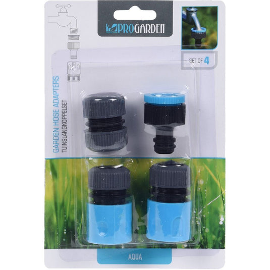 Pro garden tuinslangadapter set 4-delig
