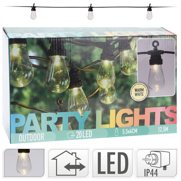 Progarden progarden feestverlichtingsset met 20 lampen led 4,5 v