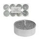 Overige merken glitter theelichten 8 stuks zilver