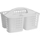 Excellent houseware 3-vaks opbergbak met handvat 31x23x18.5 cm wit