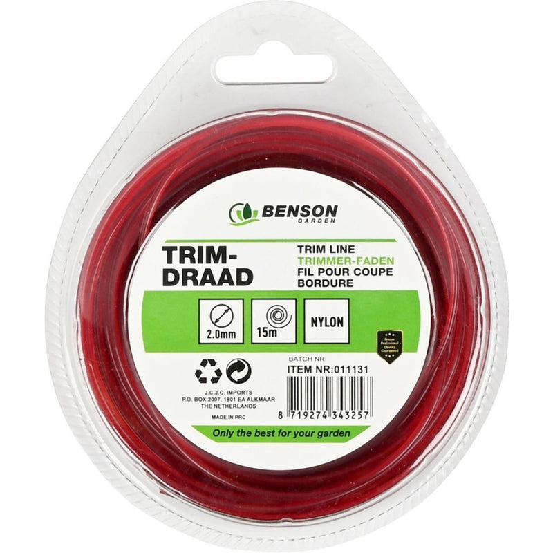 Afbeelding laden in galerijviewer, Benson trimdraad 2 mm 15 m rood
