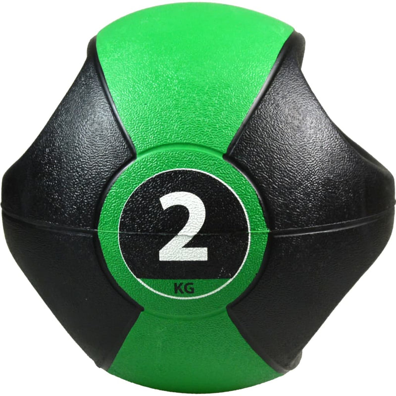 Load image into Gallery viewer, Pure2Improve Pure2Improve Medicijnbal met handvatten 2 kg groen
